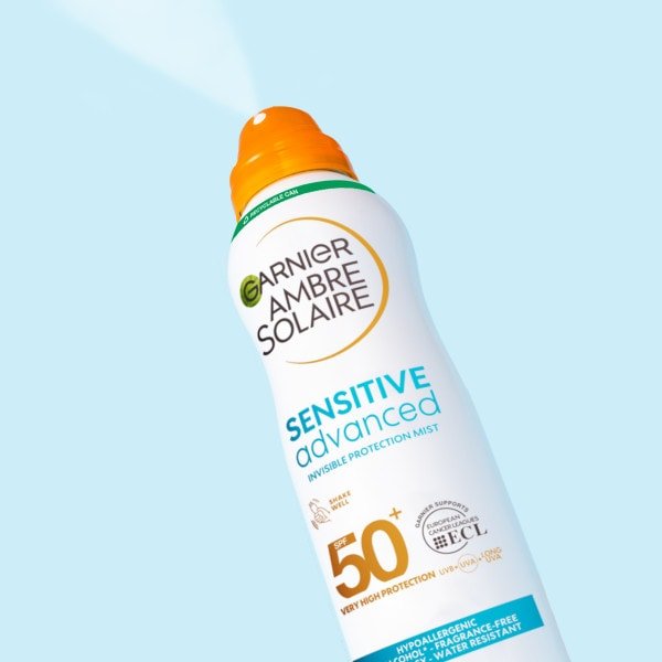 3 Ambre Solaire Sensitive Hypoallergenic Dry Mist Sun Cream Spray SPF50